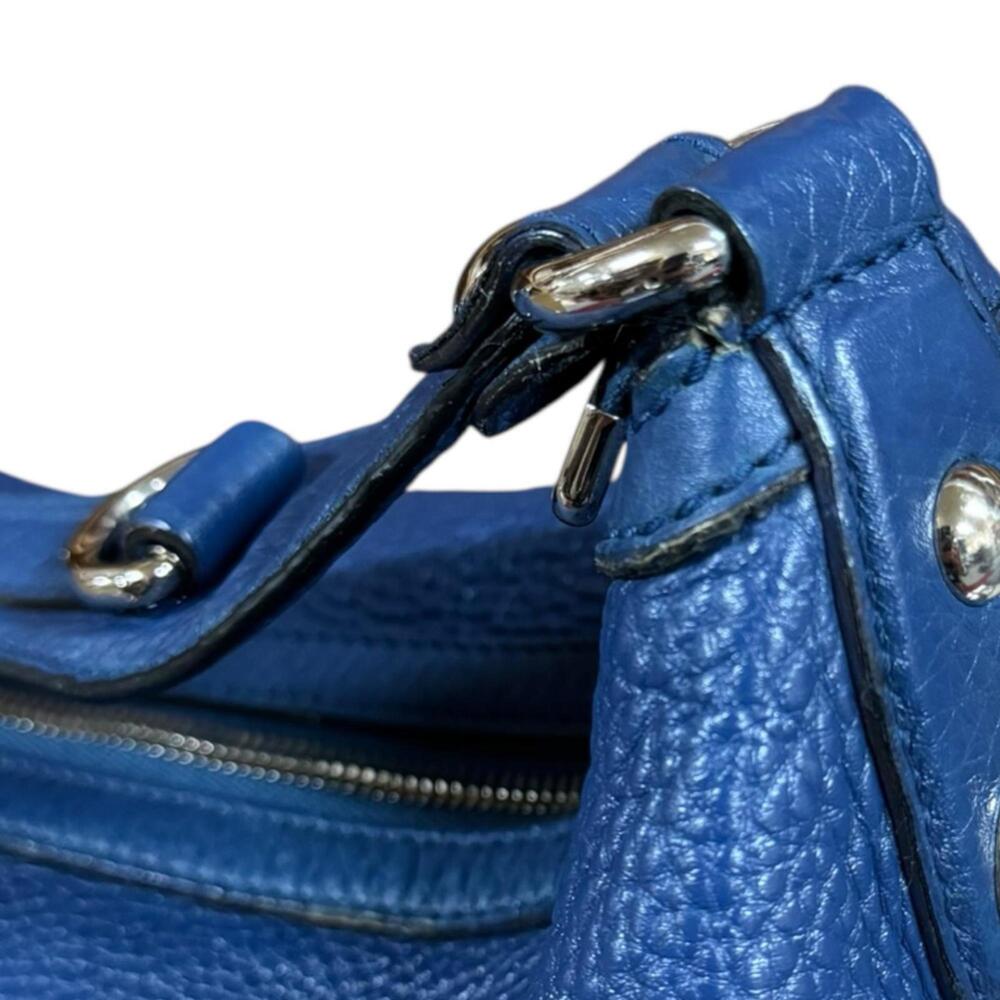 GUCCI Authentic Blue Leather Shoulder Bag - Picture 14 of 16